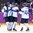 SOCHI, RUSSIA - FEBRUARY 13: Finland's Teemu Selanne #8, Mikael Granlund #64 and Kimmo Timonen #44 celebrate a first period goal against team Austria during men's preliminary round action at the Sochi 2014 Olympic Winter Games. (Photo by Andre Ringuette/HHOF-IIHF Images)

